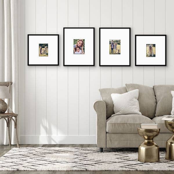 Black Set of 4 Picture Frames Gallery Wall - (2) 16x20, (2) 16x16 for wholesale on Faire6