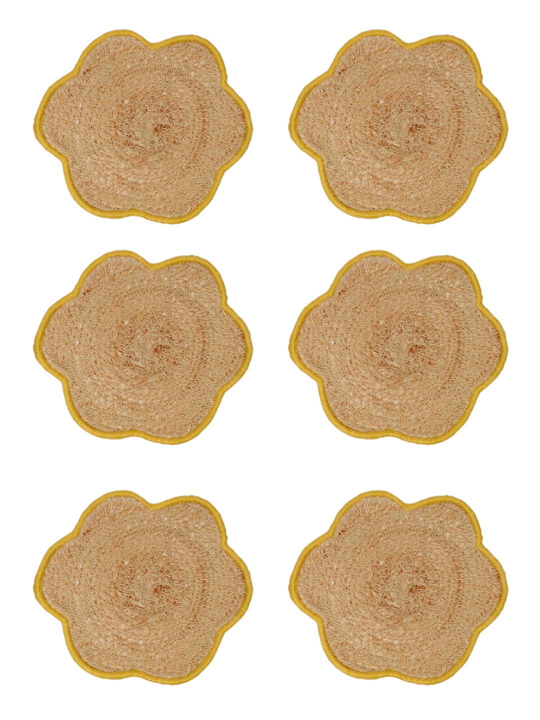 Eyda Homes – Großhandel Platzdeckchen – Runde Jute-Tischsets, 6er-Set für Küche und Esszimmer5