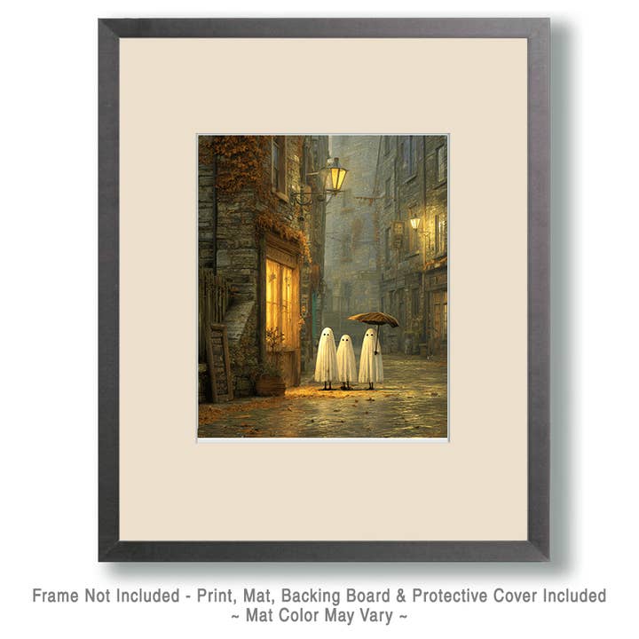 Mowbi - Wholesale Art Print - Three Lost Ghosts Halloween Art Print - 8"x10" Artwork1