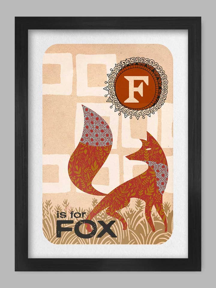 F is voor Vos - Posterprint voor wholesale door The Northern Line