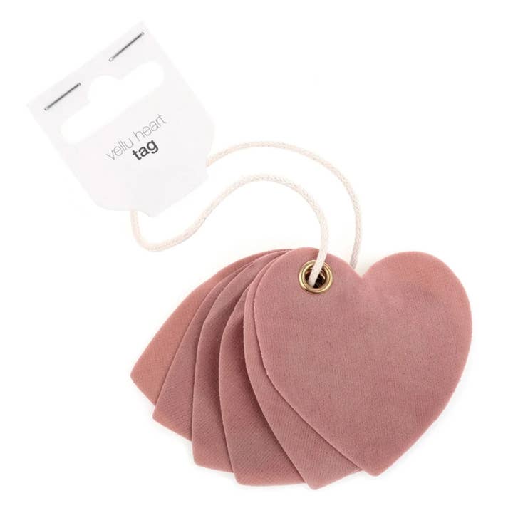 Etikett – Hellrosa – Samt – 6 Stück für den Großhandel von Mini Art Products