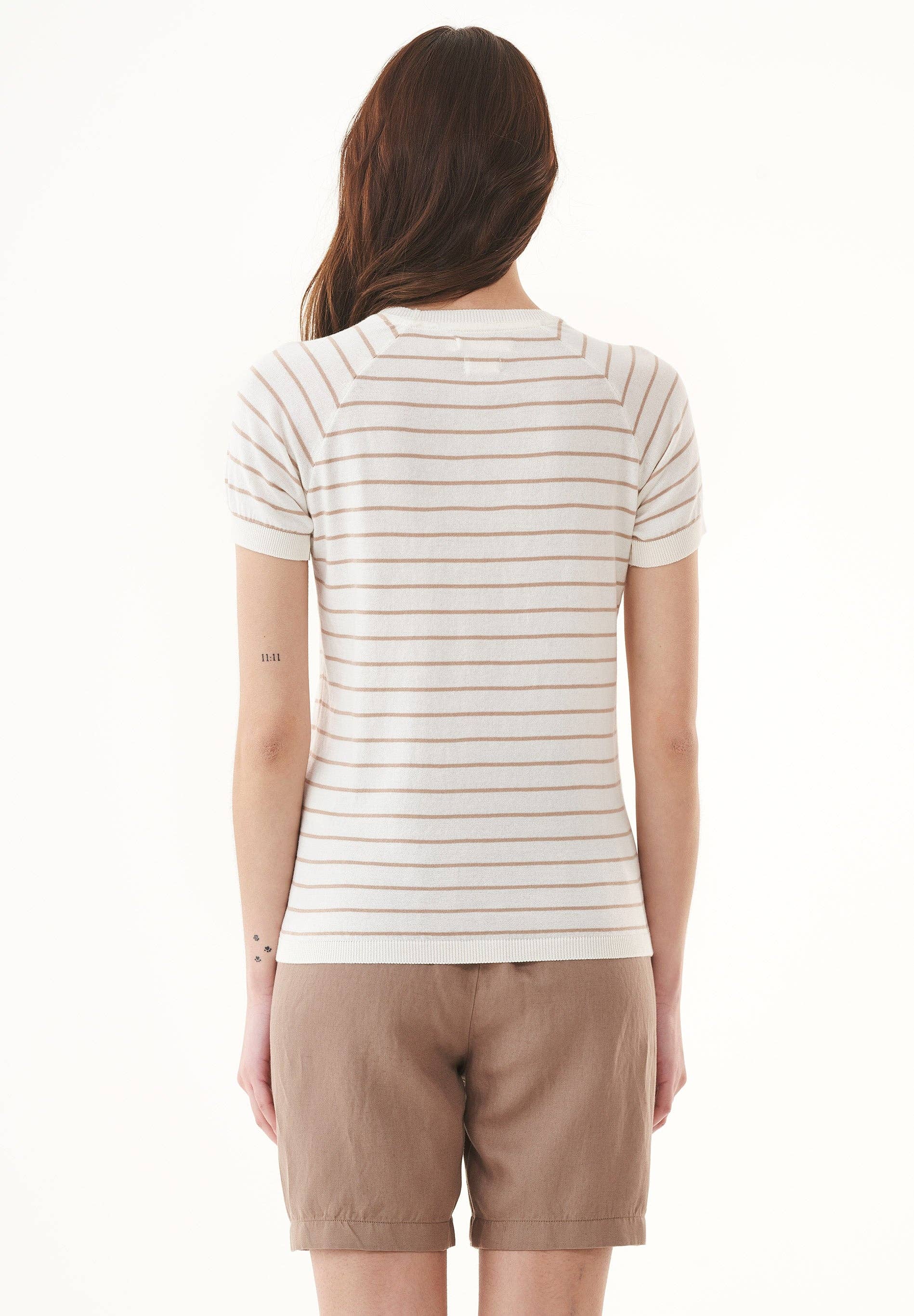 ORGANICATION - Vente T-shirt – femme - T-shirt fin en coton bio avec rayures3