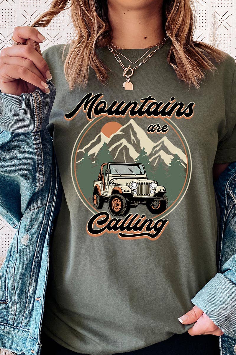 COLORBEAR - Wholesale T-Shirt (Graphic) - Unisex - MOUNTAINS ARE CALLING UNISEX SHORT SLEEVE10