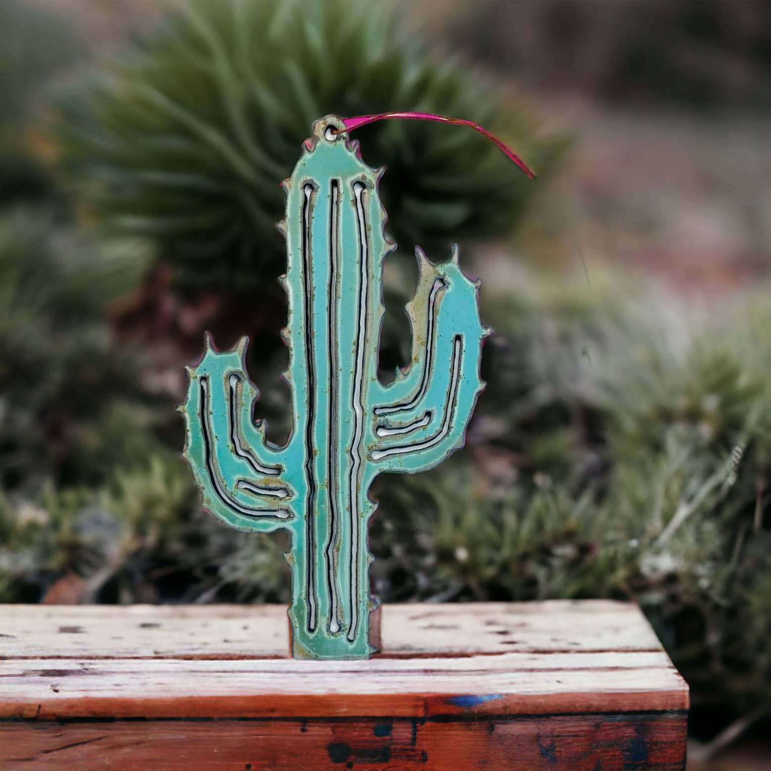 Iron Jewel - Wholesale Ornament - Cactus Ornament Western Southwestern metal Arizona recycle5