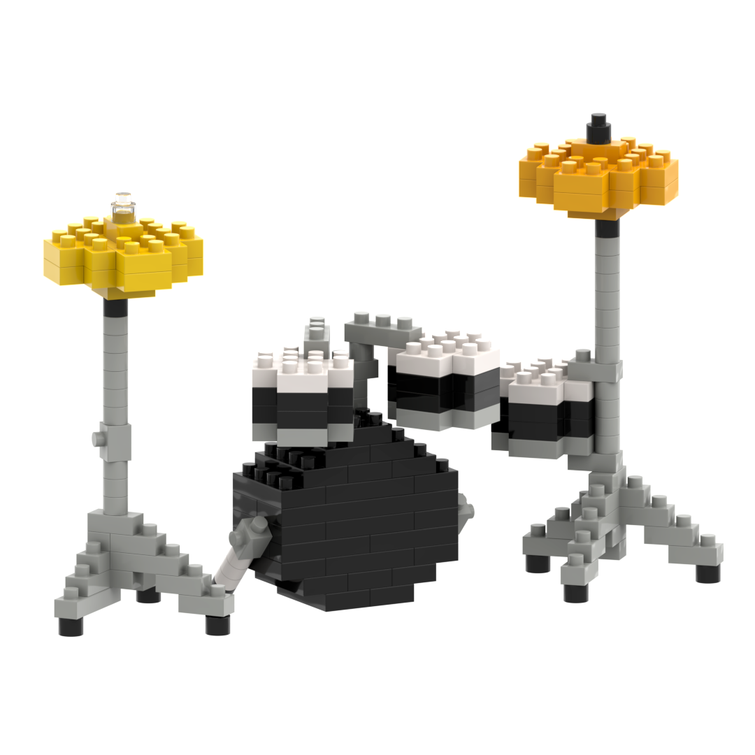 Toysmith - Wholesale Building Set - Kids - Brixies Large Zip Bag Drum Kit1