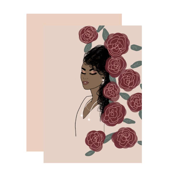 Brittany Doll Greeting Card for wholesale by Aims Moon Paperie