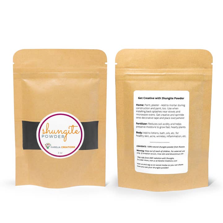 Karelia Creations - Wholesale Spiritual stone/crystal - Pure Shungite Powder | Authentic Organic | Skin Resin Plants7