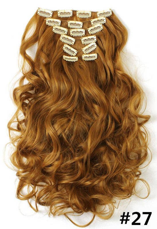 BrookPark Beauty – Großhandel Extensions – 7-teiliges Clip-In-Set für lange, lockige, hochtemperaturbeständige Seidenperücken3