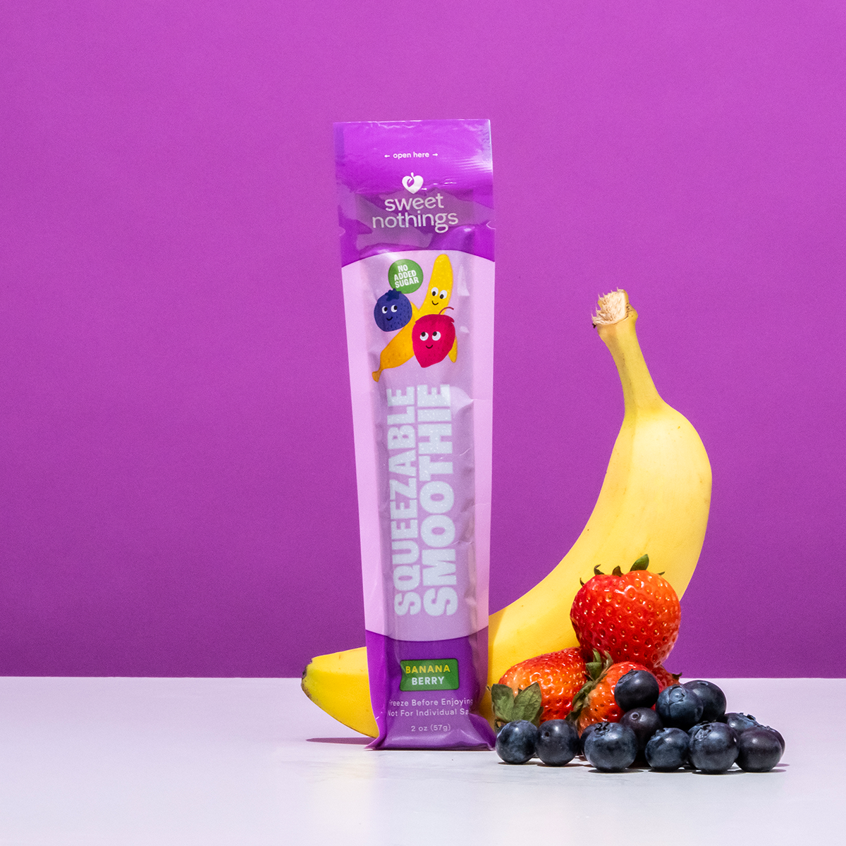 Sweet Nothings - Wholesale Fruit Snacks - Banana Berry Squeezable Smoothie Pops - Freeze At Home9