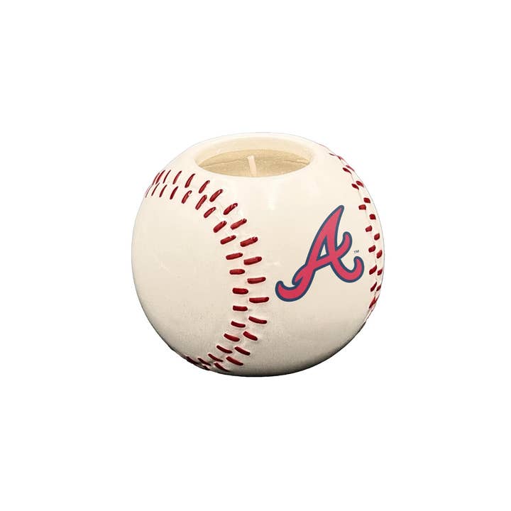 MLB Ceramic Baseball Honey Vanilla 8oz Candle for wholesale by Pegasus Sports
