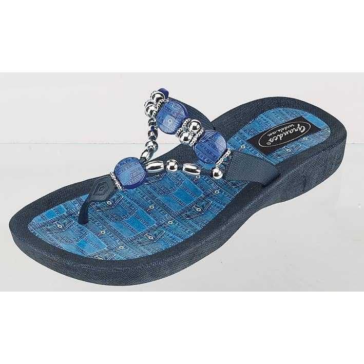 Denim Thong, 6-11, Blue for wholesale by Grandco Sandals