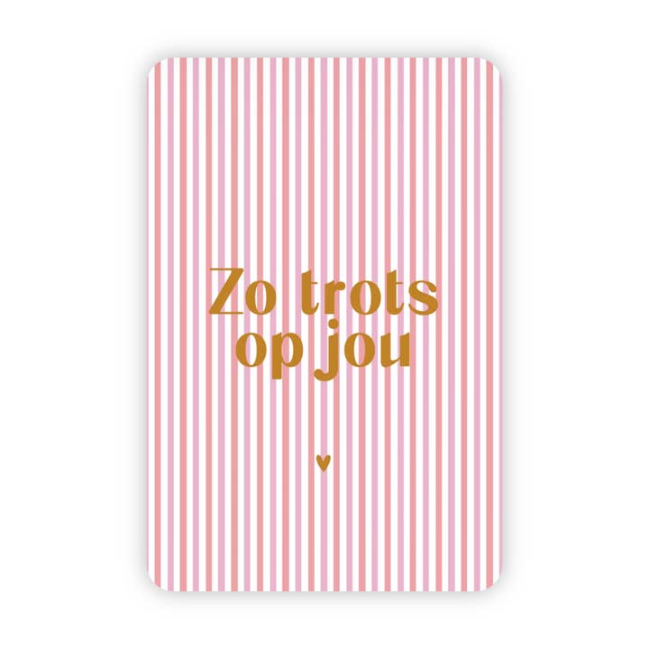 Wenskaart | Zo trots op jou goudfolie voor wholesale door Wensjegeluk