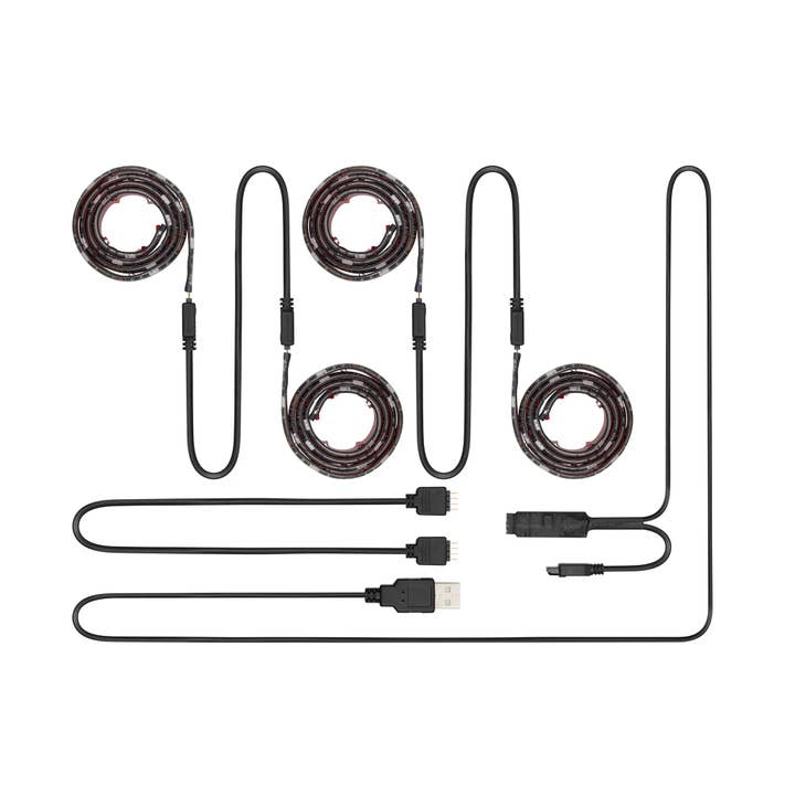 Promounts - Wholesale Light Bulb/Puck - 16 Color, 4 Strips LED Lights, TV Backlight Kit with Remote (OTB04)