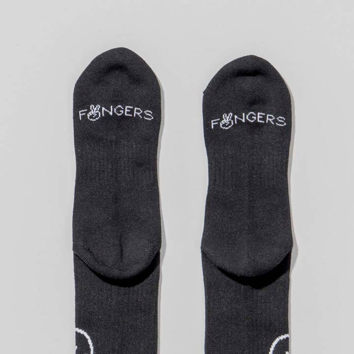 FYNGERS - Wholesale Socks - Unisex - Rock 'n' Roll sport socks black organic cotton
