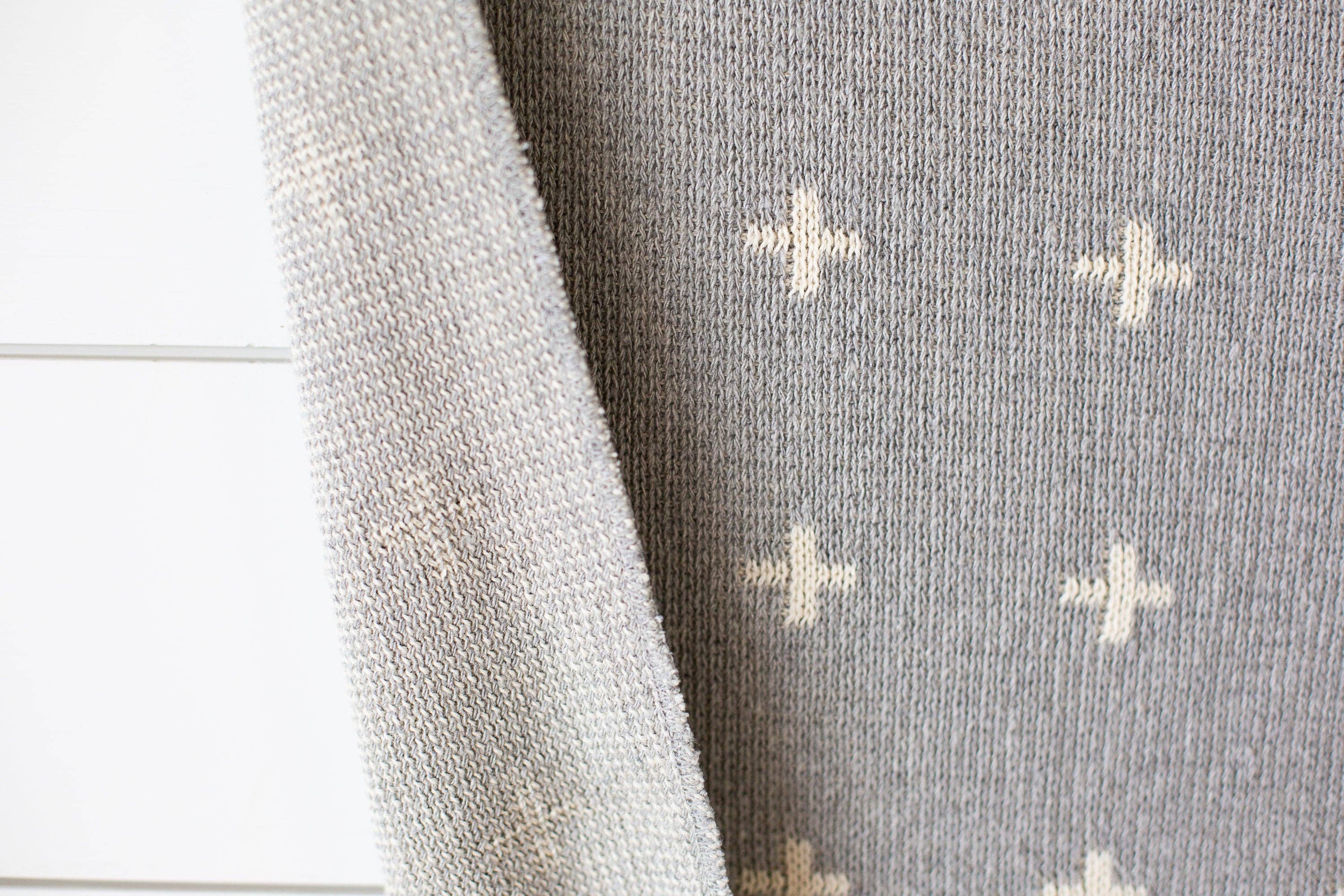 Modern Burlap - Wholesale Throw Blanket - Made in the USA | Mini Swiss Cross Knit Throw22