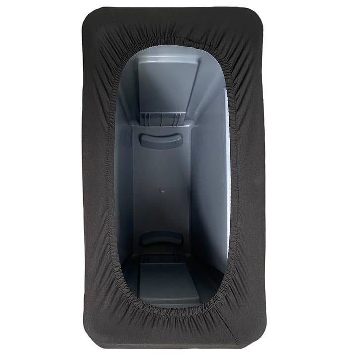 YOUR CHAIR COVERS - Wholesale Trashcan/Trash Bin - 23 Gallon Spandex Slim Jim Narrow Trash Can Cover Black