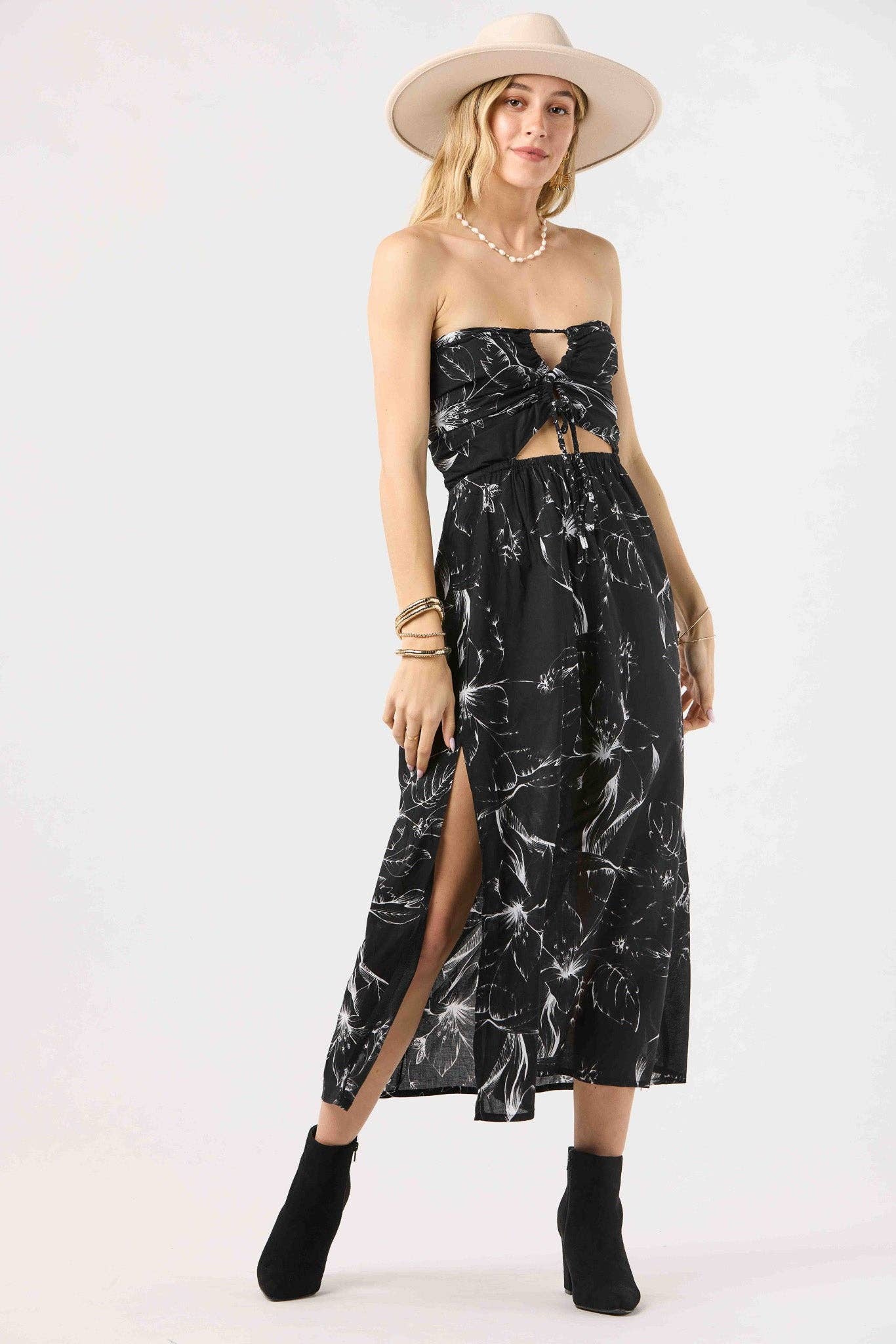 Hana Black Maui Maxi Dress for wholesale on Faire