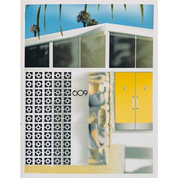 Studio Daedre - Wholesale Everyday Greeting Card - Mid-Century House:  Block + Yellow Door - Loose Card0