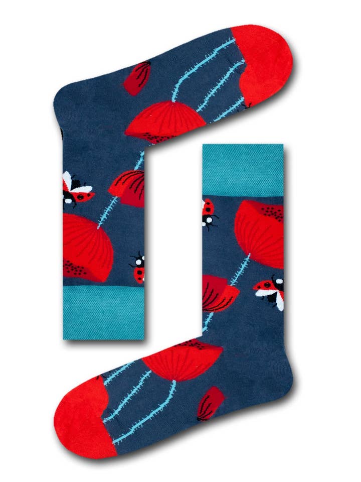 Ladybug Socks / Funny Socks / Unisex Socks for wholesale by Socksbros LTD