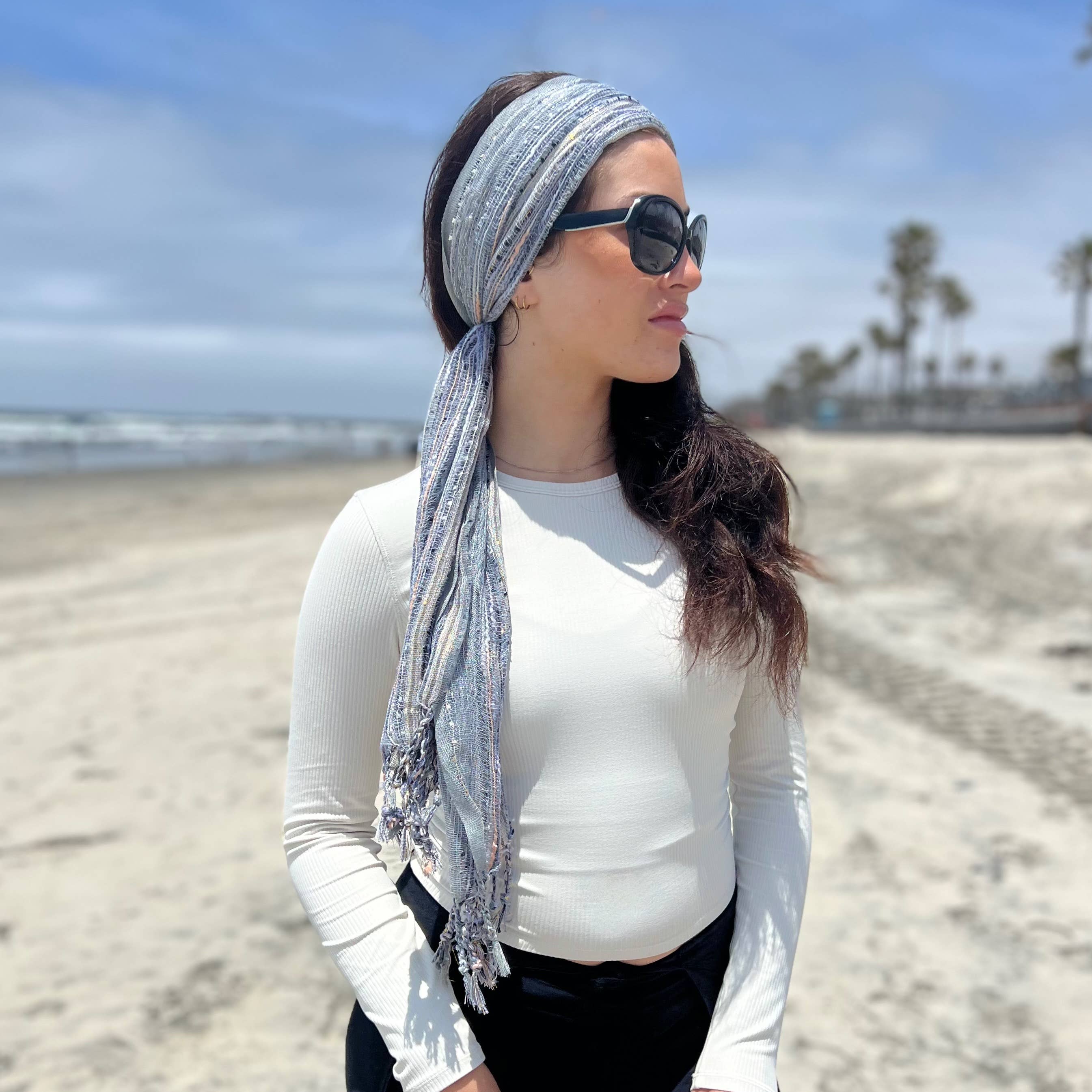 Humble Hilo – wholesale Scarf – Women's – Humble Hilo Multicolored Thread Artisan Scarf23