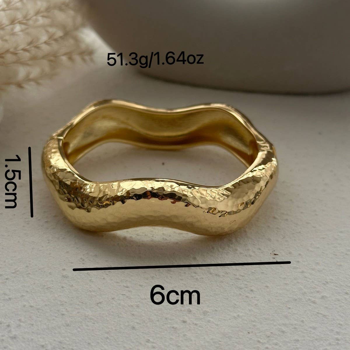 ACCITY - Wholesale Cuff Bracelet - IRREGULAR METAL SMOOTH SPRING WIDE BRACELET_CWMM31106