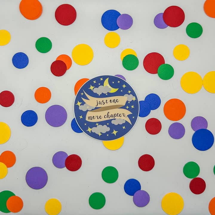 JustOne More Chapter / Weatherproof Sticker for wholesale by The Rainbow Bookshelf