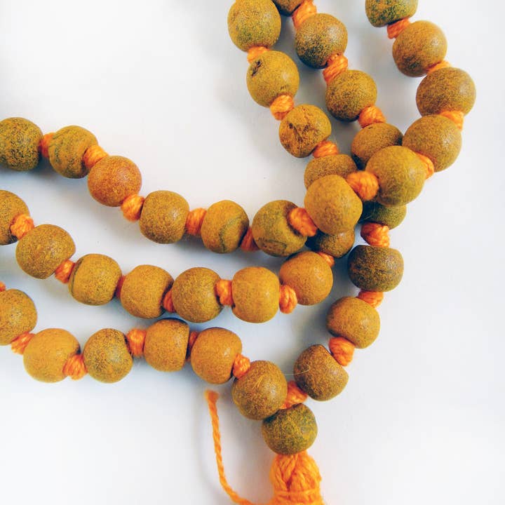 Tika - Wholesale Prayer Beads Necklace - Knotted Haldi Turmeric Mala2