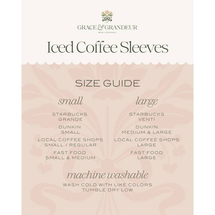 Grace & Grandeur - Wholesale Drink Huggers & Koozies - Iced Coffee Sleeve - Blue Hydrangea Trellis