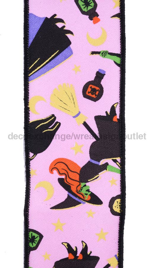 DecoExchange - Wholesale Ribbon - Gift Wrapping - 2.5"X10Yd Vintage Witch Pink/Multi RGF1980220