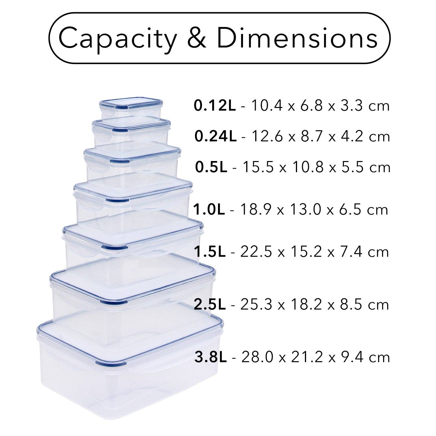 Viceni – wholesale Food storage container – Seven Piece Rectangular Food Storage Set6