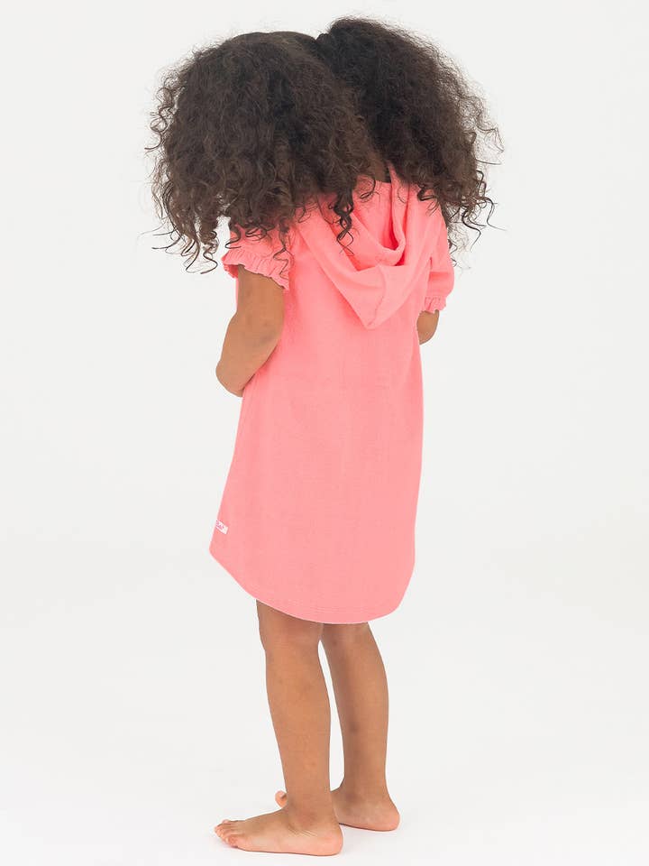 Rose Veste à capuche zippée en éponge rose chewing-gum pour filles en vente sur Faire3