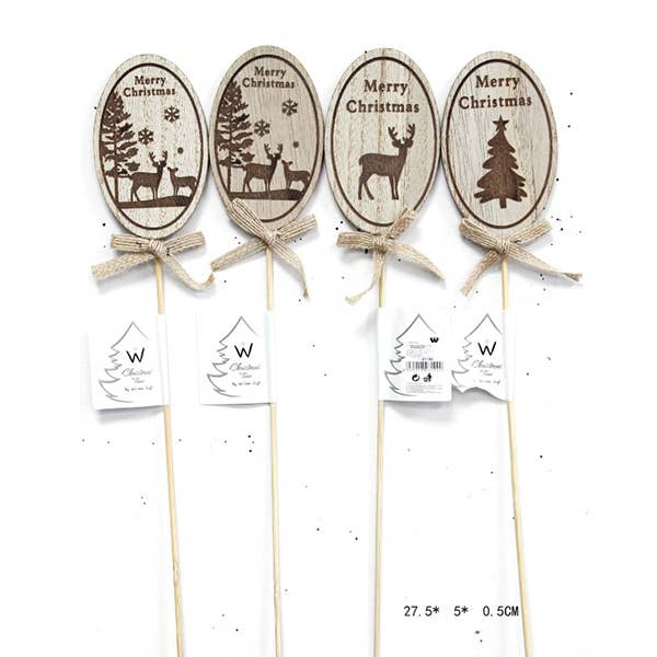 Arco Iris - Wholesale Christmas Decoration - 77.Wooden Mouldings 27.5*5*0.5Cm Set 12Pcs