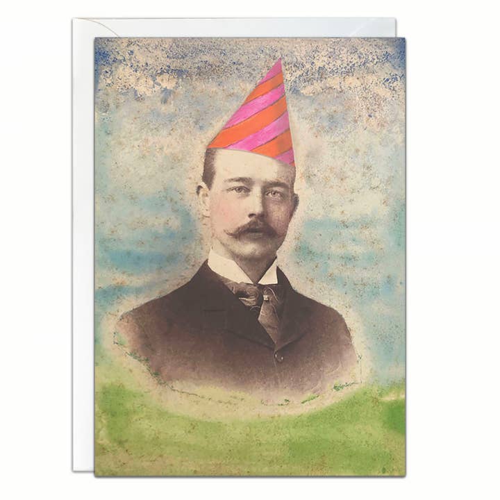 Carte de vœux d'anniversaire victorienne chaude avec photo modifiée pour la vente par Ain't That a Kick in the Head