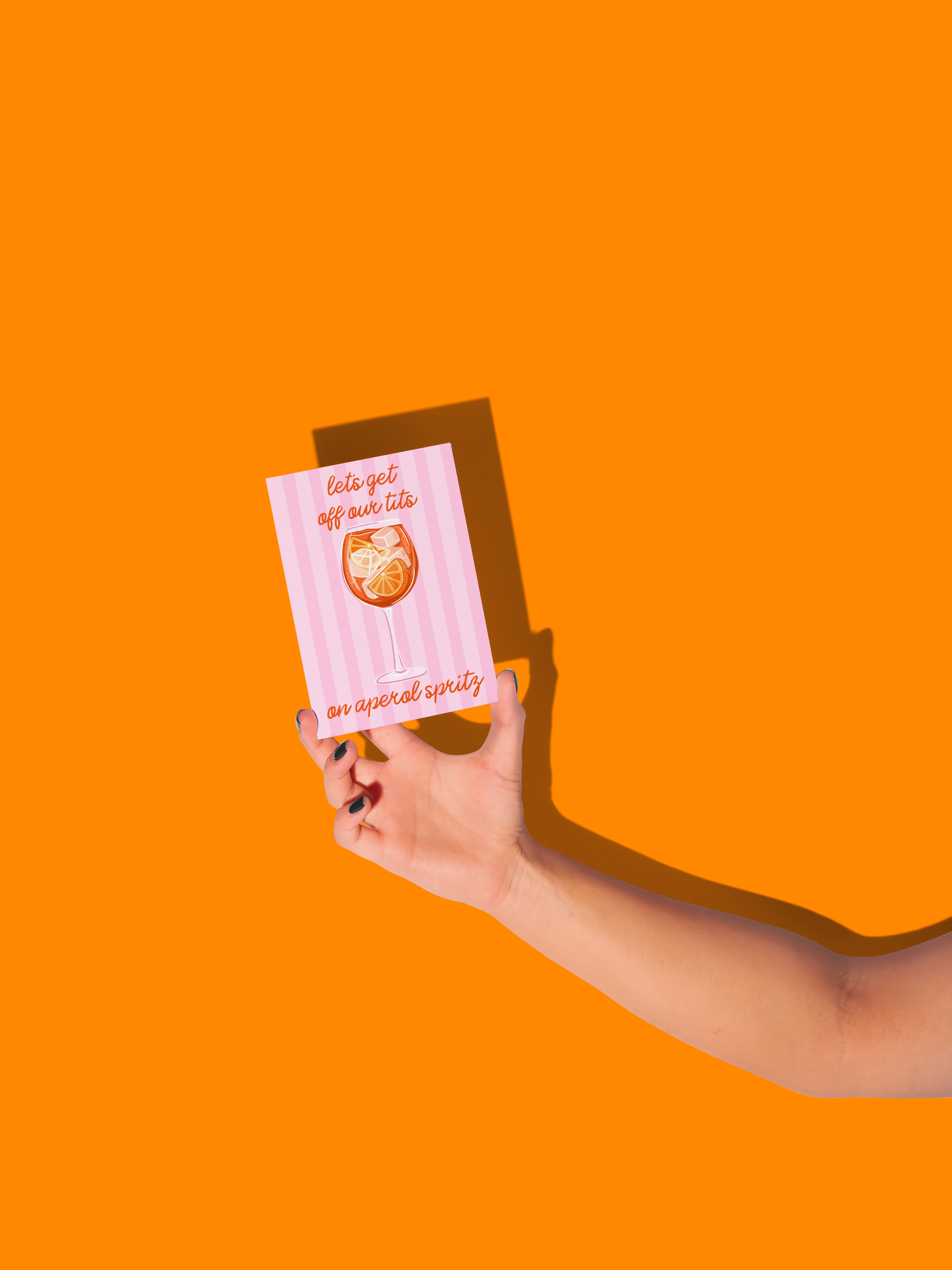 by Rosybum - Wholesale Birthday card - Lets Get Off Our Tits On Aperol Spritz Birthday Card1