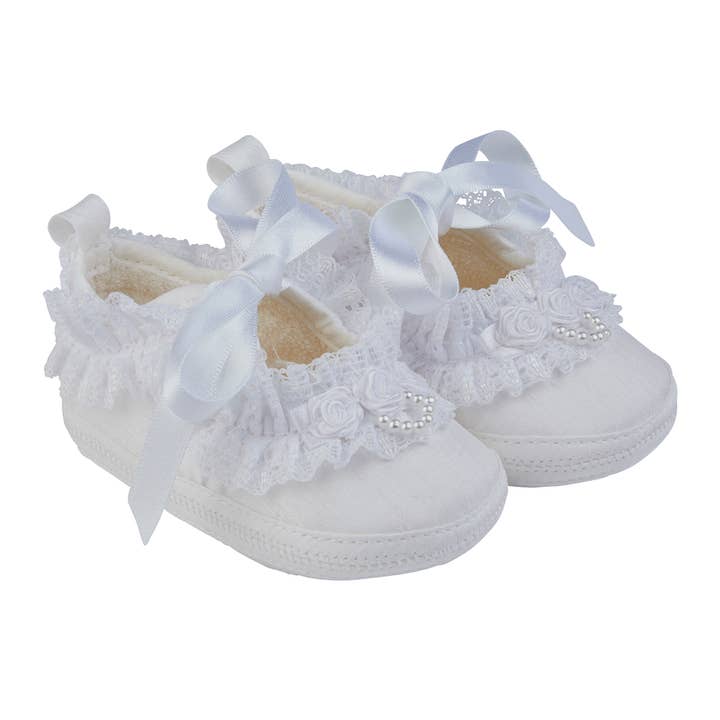 Early Days & Baypods - Wholesale Cot shoes – Baby - Sara girls special occasion shoe by Early Days with rosebuds0