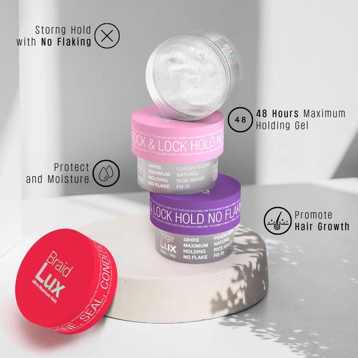 SM Beauty LLC - Wholesale Hair Styling Gel/Mousse - Lux Collection Edge Lux Edge Control Wax 48Hour Maximum Hold