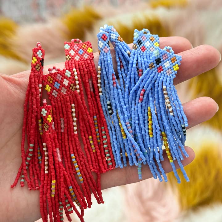 Brincos de Missangas Feitos à Mão em Quadrado da Avó por atacado de Blue Raven Handcrafted
