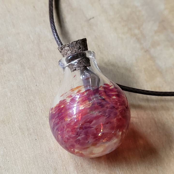 AB Glass Designs - Wholesale Pendant/Charm Necklace - Mini Potion Jar Necklace with Cork