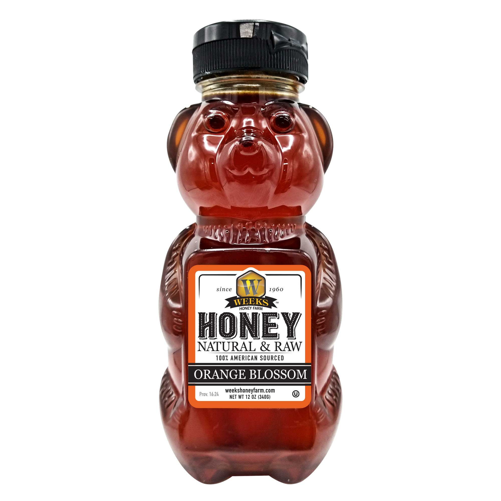 Weeks Honey Farm - Wholesale Honey - Pure Raw American Orange Blossom Honey - Unfiltered, All-Natural Citrus Sweetness0