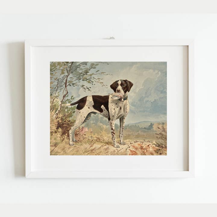 Sea to Skye - Wholesale Art Print - Standing English Pointer Antique Art Print3