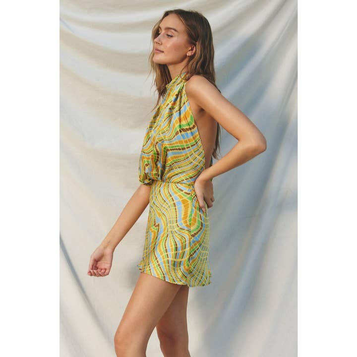 KIWI LEMON Disco Animal A Line Mini Skirt (1) for wholesale on Faire