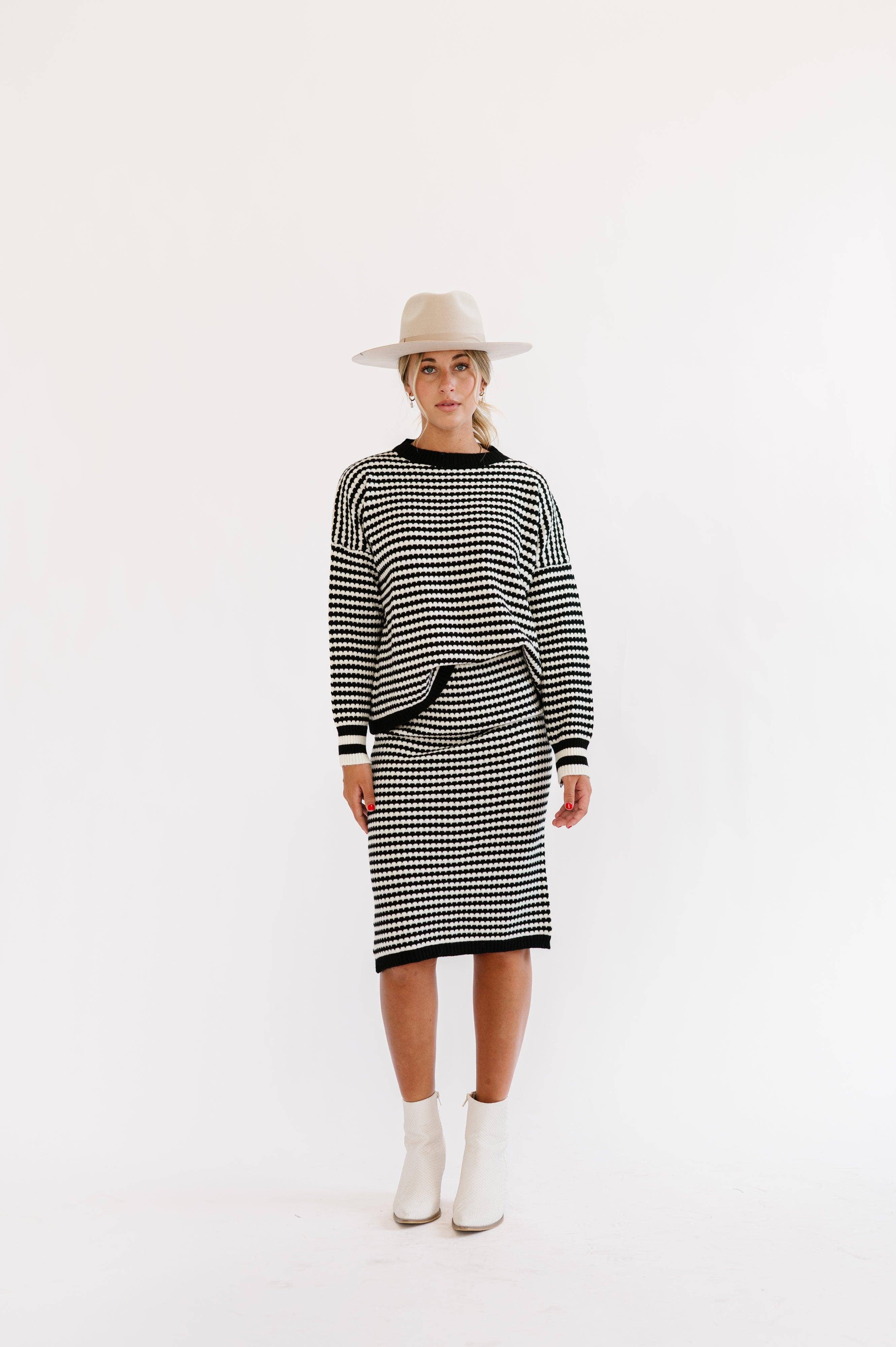 Fehrnvi Apparel - Wholesale Top & Skirt Set - Women's - Harper Sweater Skirt Set2