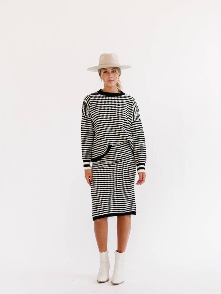 Fehrnvi Apparel - Wholesale Top & Skirt Set - Women's - Harper Sweater Skirt Set2