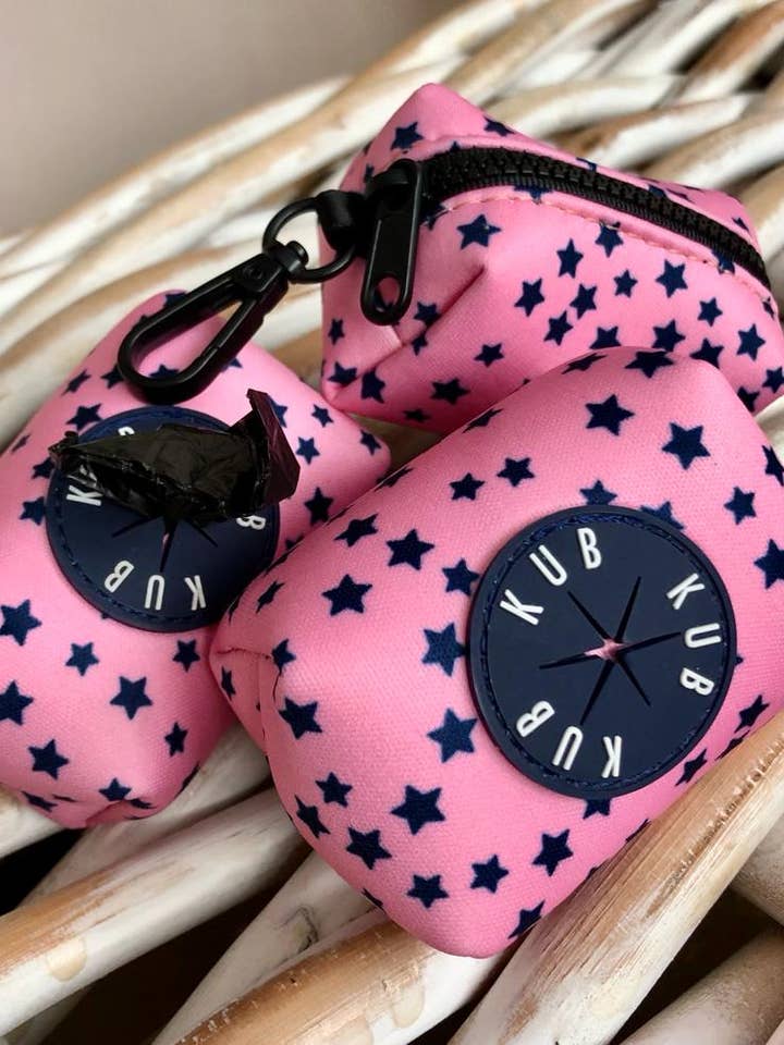 KUB Poop Bag - Pink Stars for wholesale by KUB