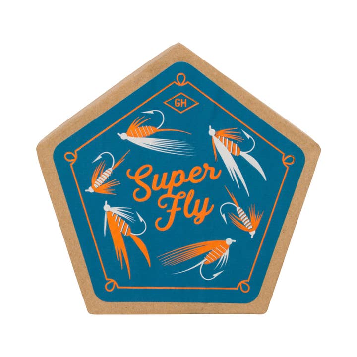 Gentlemen's Hardware Ceramic Coasters - Fishing (Set Of 4) for wholesale by Designworks Collective