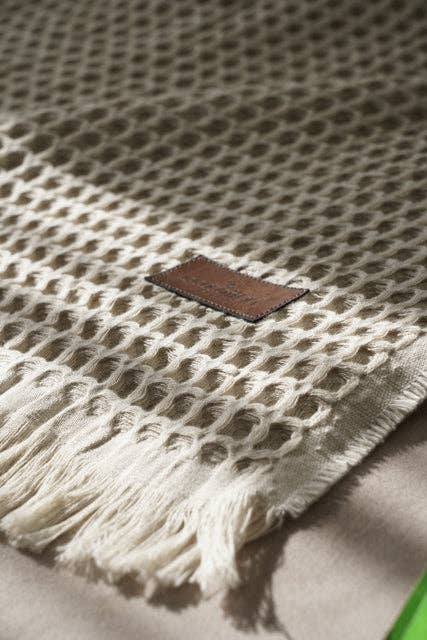 MINOA - Vendita all'ingrosso Plaid - Aegean biologico, Coperta/Trapunta Grande Seren Waffle Waffle Organico 400 grammi0