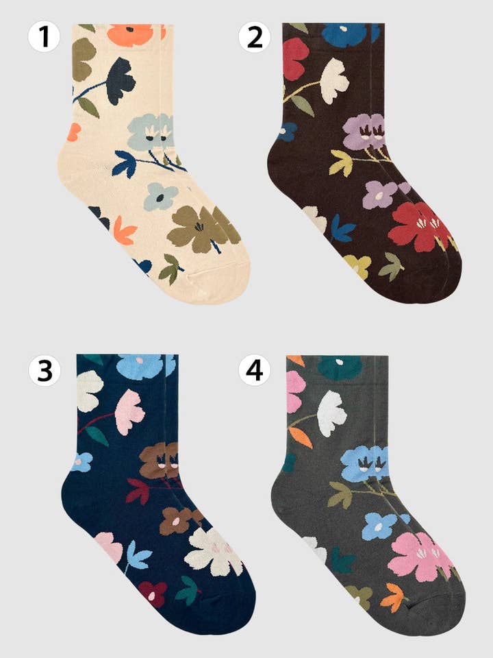 Crew Fleur 2 Socken für Damen für den Großhandel von 7DAYSSOCKS