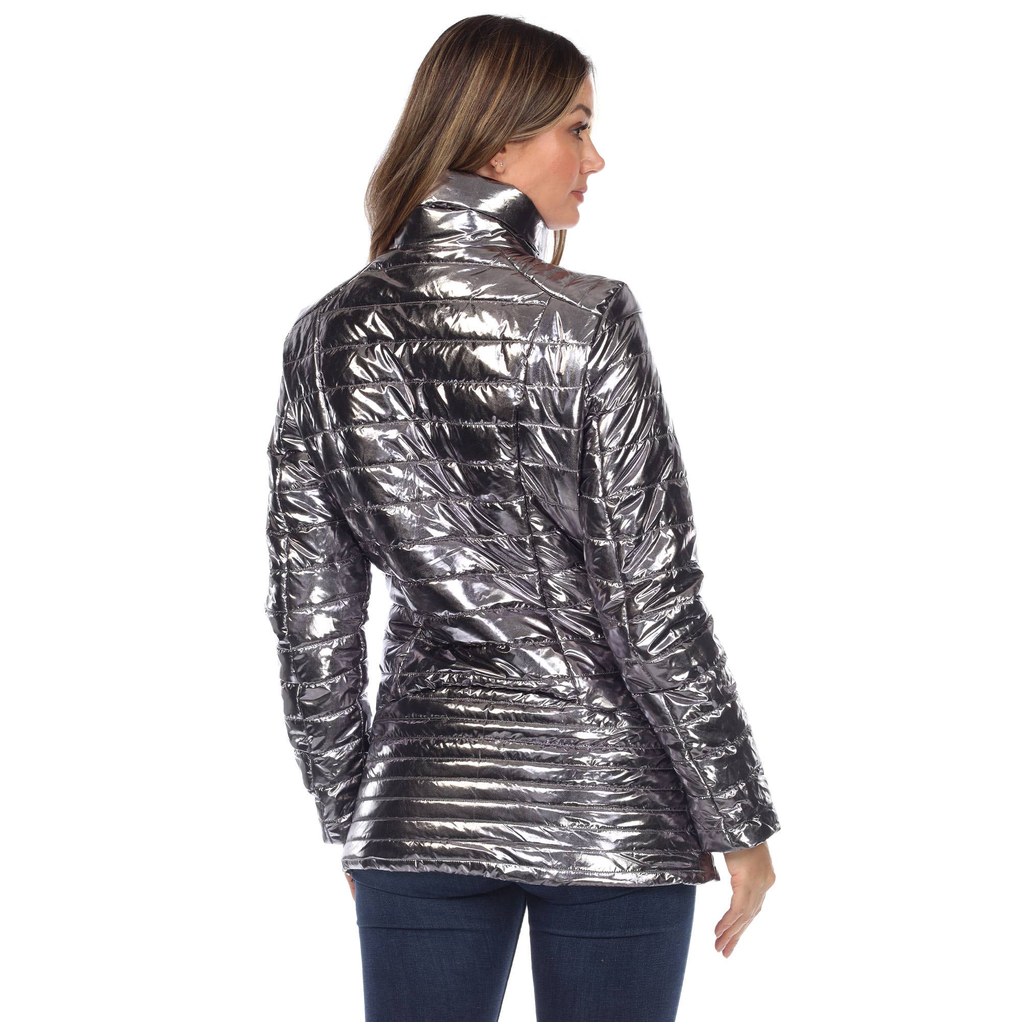 WHITE MARK - Wholesale Puffer Jacket - Women's - Women's Metallic Puffer Coat14