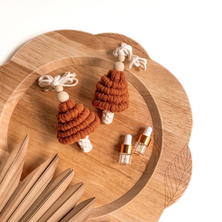 Meraki The Studio Co. - Wholesale Car Decorative Charm - Unisex - Macrame Car Charm Mushroom Diffuser | RearView Mirror Hanger3