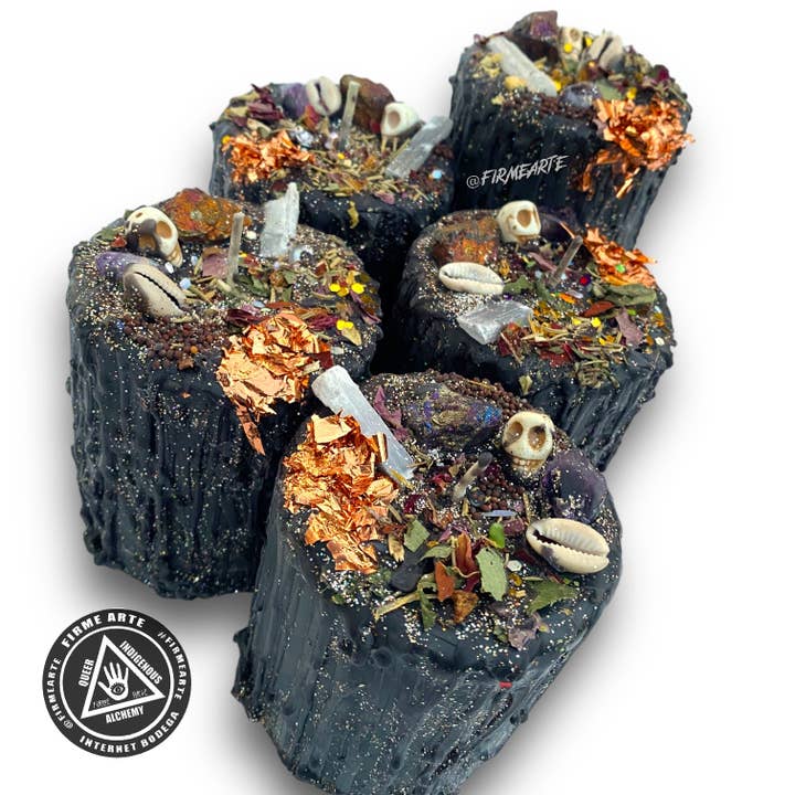 Candele a colonna | Candela funzionante delle streghe | Mama Muerte | Santa Muerte | Devota devota per la vendita all'ingrosso da parte di Firme Arte Internet Bodega